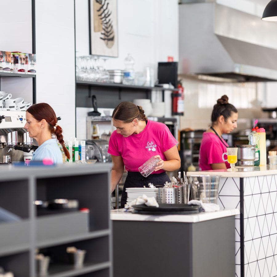 The kitchen team during service.